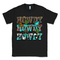 Black Western Howdy Howdy Howdy Classic Tee - HowdyJamesFarm