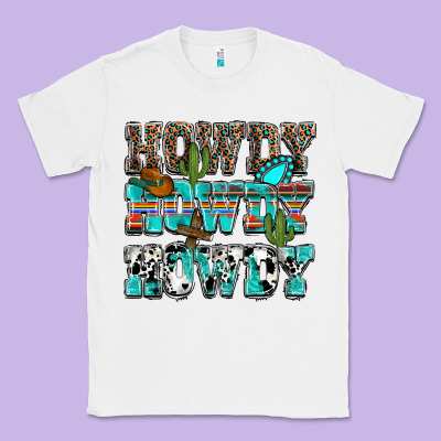Western Howdy Howdy Howdy Classic Tee Designed By Howdyjamesfarm