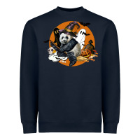 Navy panda hallowen Heavyweight Sweatshirt - LillyAllenDesigns