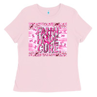 Bubblegum Pink Faith hope cure Cancer Ladies Tee - NancyCooperArtShop