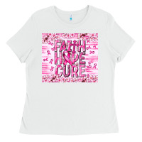 White Faith hope cure Cancer Ladies Tee - NancyCooperArtShop