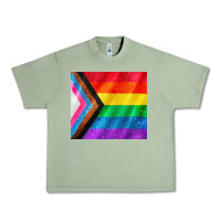 Oil Green Pride flag Urban Heavy Tee - CowGirlArtShop