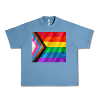 Pebble Blue Pride flag Urban Heavy Tee - CowGirlArtShop