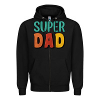 Black super dad Zipper Hoodie - Artiststas