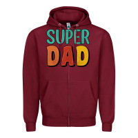 Burgundy super dad Zipper Hoodie - Artiststas
