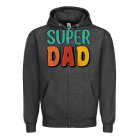 Charcoal Heather super dad Zipper Hoodie - Artiststas