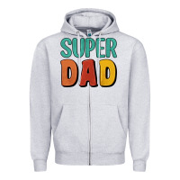 Heather Grey super dad Zipper Hoodie - Artiststas