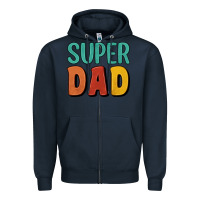 Navy super dad Zipper Hoodie - Artiststas