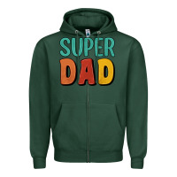 Sports Green super dad Zipper Hoodie - Artiststas