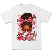 White one loved nurse afro messy bun Premium Tee - texasbilliewilder