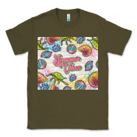 Army Green summer vibes with sea shells Classic Tee - TumblerDesignByShophia