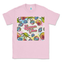 Bubblegum Pink summer vibes with sea shells Classic Tee - TumblerDesignByShophia