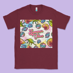 Summer Vibes With Sea Shells Classic Tee Designed By Tumblerdesignbyshophia