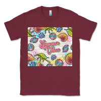 Burgundy summer vibes with sea shells Classic Tee - TumblerDesignByShophia