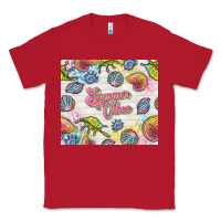 Red summer vibes with sea shells Classic Tee - TumblerDesignByShophia