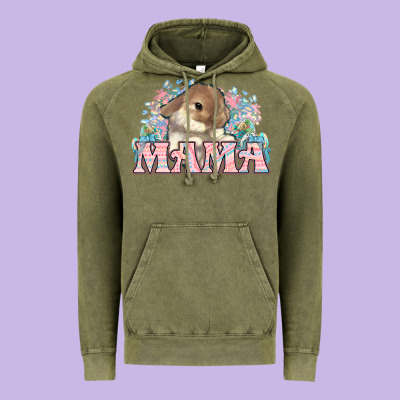 Easter Bunny Mama  Mother's Day Vintage Hoodie Designed By Howdyjamesfarm
