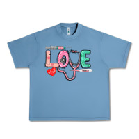 Pebble Blue Love Nursing Urban Heavy Tee - CowGirlArtShop