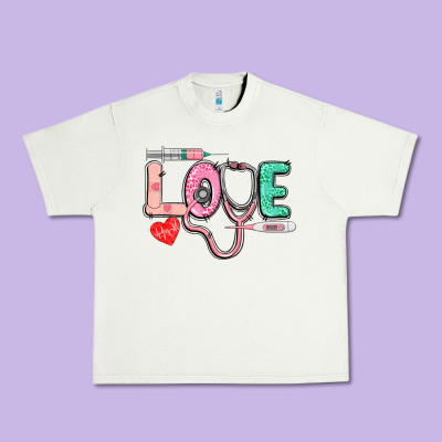 Love Nursing Urban Heavy Tee Designed By Cowgirlartshop