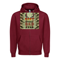 Burgundy best buckin' dad ever Zipper Hoodie - Artiststas