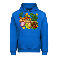 Cobalt burrito  with sombrero and union with cactus Urban Hoodie - AdoDesignShop