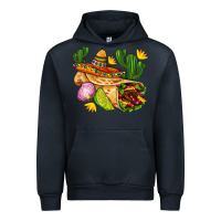 Navy burrito  with sombrero and union with cactus Urban Hoodie - AdoDesignShop