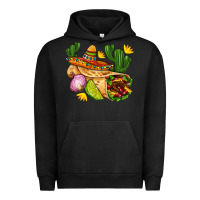 Pigment Black burrito  with sombrero and union with cactus Urban Hoodie - AdoDesignShop