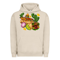 Pigment French Oak burrito  with sombrero and union with cactus Urban Hoodie - AdoDesignShop