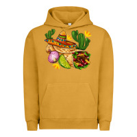 Pigment Peanut Butter burrito  with sombrero and union with cactus Urban Hoodie - AdoDesignShop
