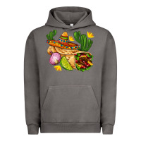 Pigment Tornado burrito  with sombrero and union with cactus Urban Hoodie - AdoDesignShop