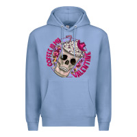 Colony Blue Coffee is my Valentine Premium Hoodie - CowhideDigitalArt