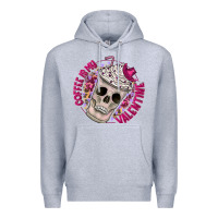 Heather Grey Coffee is my Valentine Premium Hoodie - CowhideDigitalArt