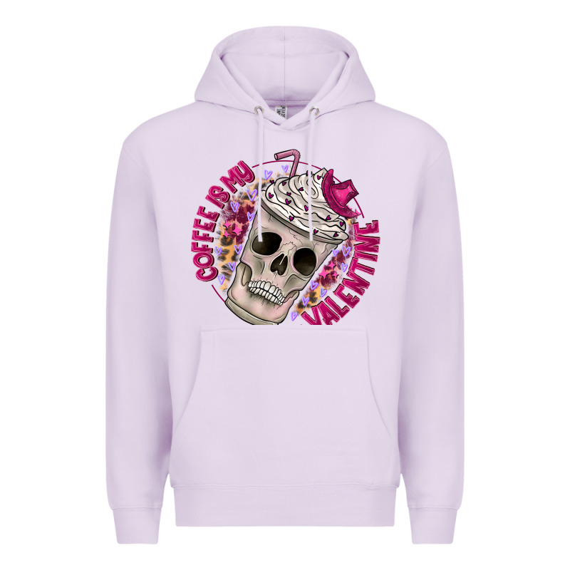 Coffee Is My Valentine Premium Hoodie by CowhideDigitalArt | Teevron