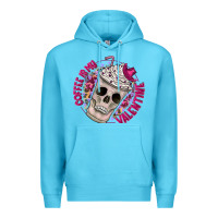 Ocean Blue Coffee is my Valentine Premium Hoodie - CowhideDigitalArt