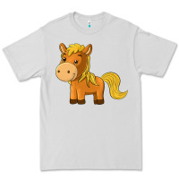 Dove Grey cute horse Premium Tee - texasbilliewilder