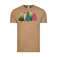 Vintage Coffee merry christmas trees Vintage Tee - CowGirlArtShop