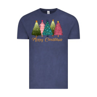 Vintage Denim merry christmas trees Vintage Tee - CowGirlArtShop