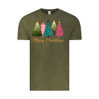 Vintage Olive merry christmas trees Vintage Tee - CowGirlArtShop