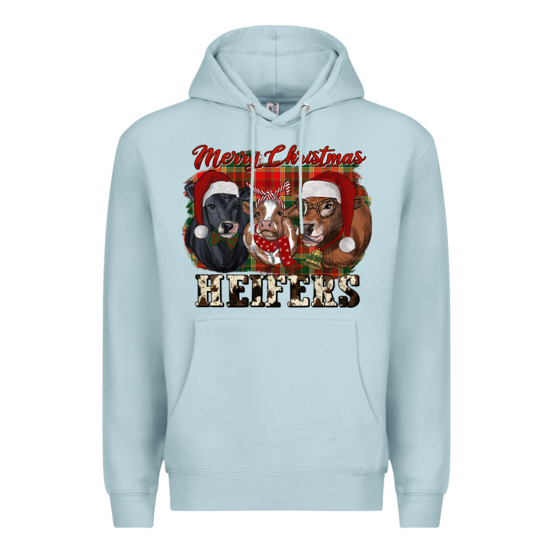 Merry Christmas Heifers Premium Hoodie by RanaPortraitStore | Teevron