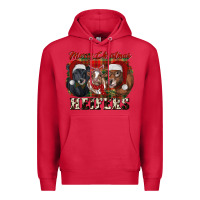 Cardinal Merry Christmas Heifers Premium Hoodie - RanaPortraitStore