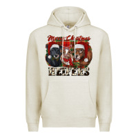 Oatmeal Heather Merry Christmas Heifers Premium Hoodie - RanaPortraitStore