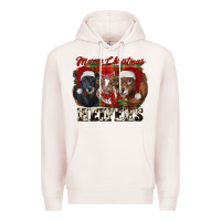 Pale Pink Merry Christmas Heifers Premium Hoodie - RanaPortraitStore