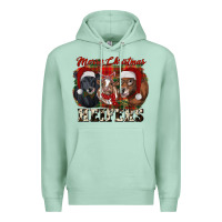 Seafoam Merry Christmas Heifers Premium Hoodie - RanaPortraitStore