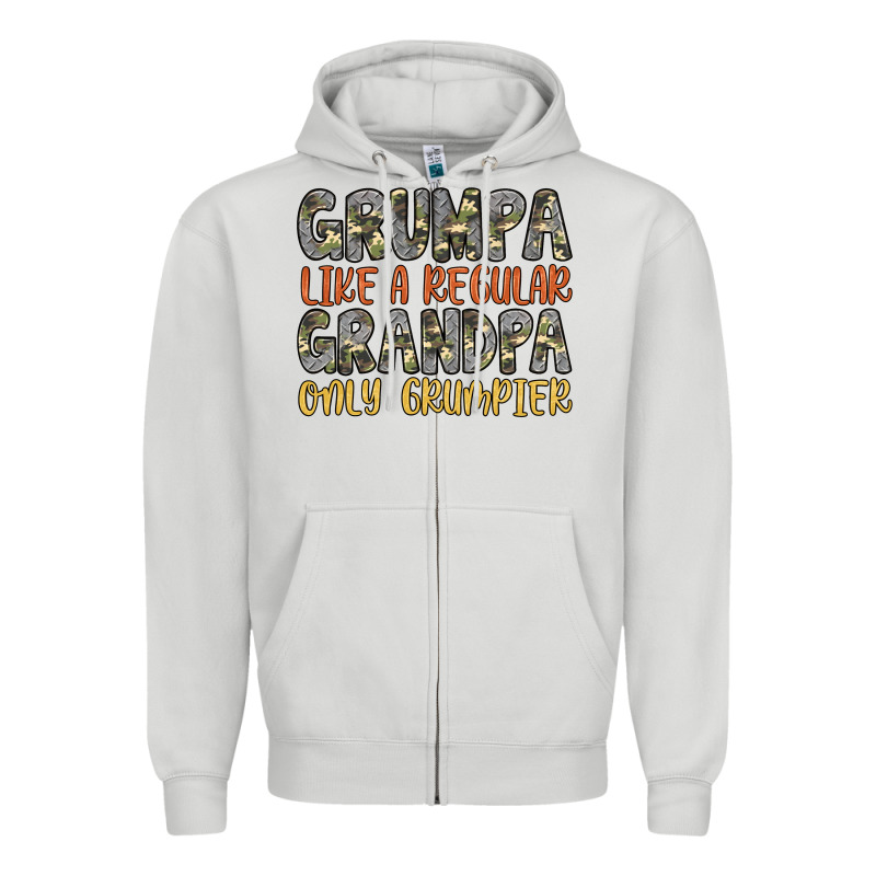 Grumpa Like A Regular Grandpa Only Grumpier Zipper Hoodie by Artiststas | Teevron