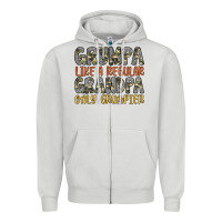 Dove Grey grumpa like a regular grandpa only grumpier Zipper Hoodie - Artiststas