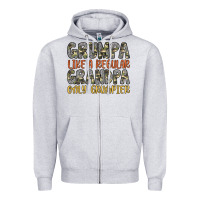 Heather Grey grumpa like a regular grandpa only grumpier Zipper Hoodie - Artiststas