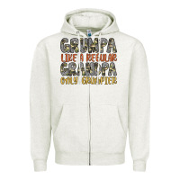 Oatmeal Heather grumpa like a regular grandpa only grumpier Zipper Hoodie - Artiststas