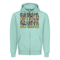 Seafoam grumpa like a regular grandpa only grumpier Zipper Hoodie - Artiststas
