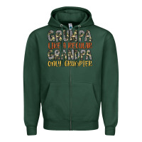 Sports Green grumpa like a regular grandpa only grumpier Zipper Hoodie - Artiststas