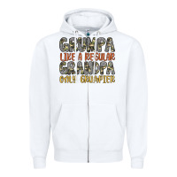 White grumpa like a regular grandpa only grumpier Zipper Hoodie - Artiststas