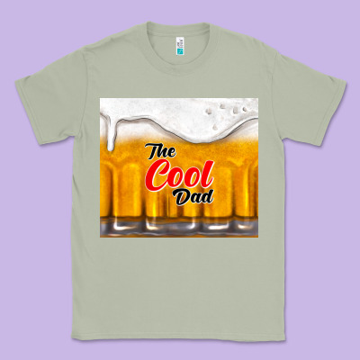 The Cool Dad And Beer Classic Tee Designed By Tumblerdesignbyshophia